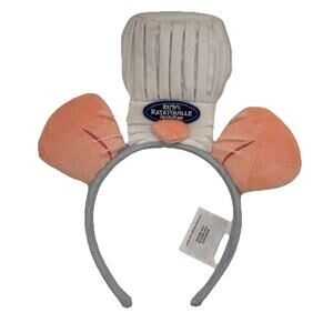 Disney Remy’s Ratatouille Chef Mouse Ear Headband - White, Peach, Gray